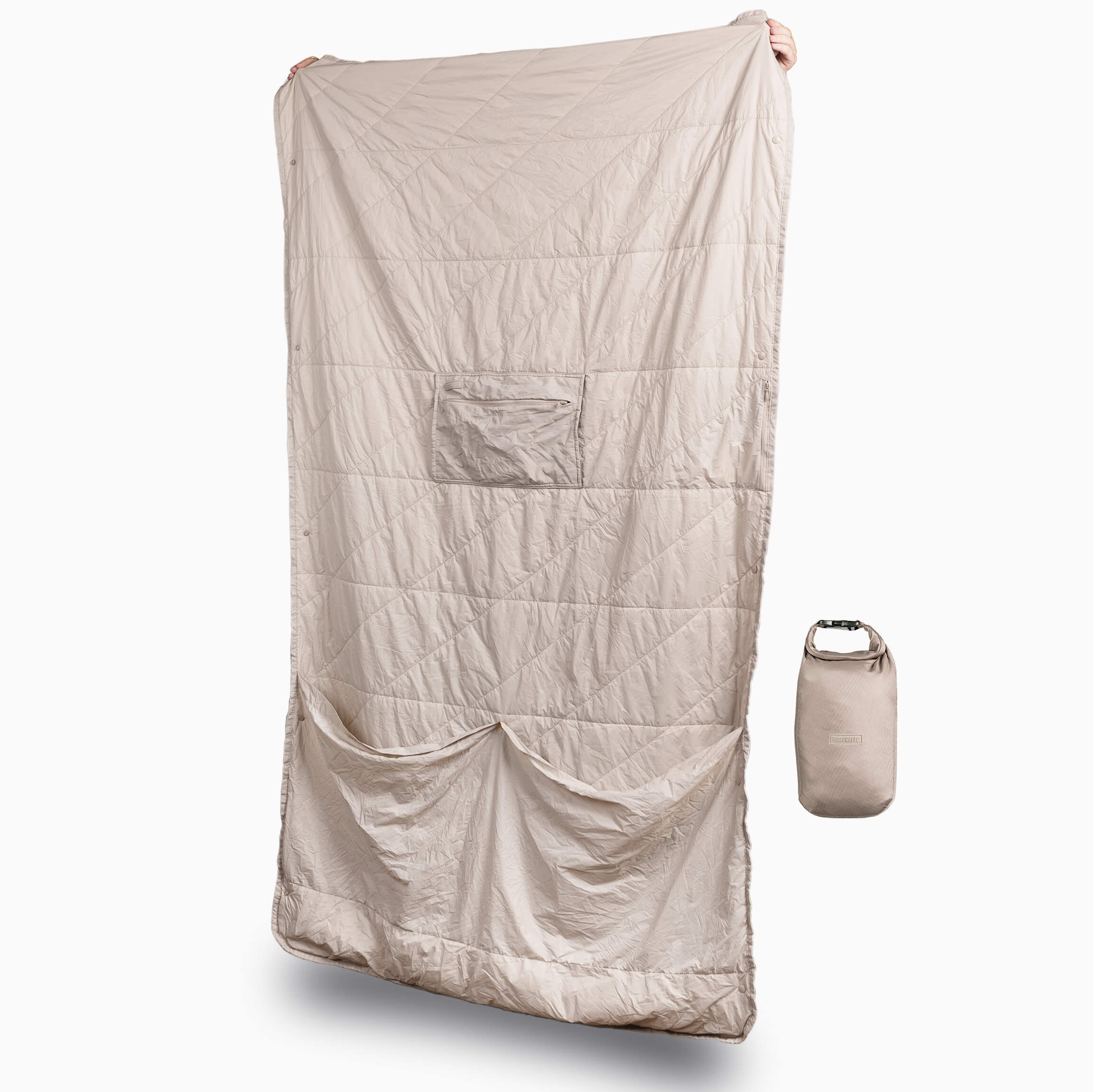 Blue Layover Travel Blanket - Packable & Insulated