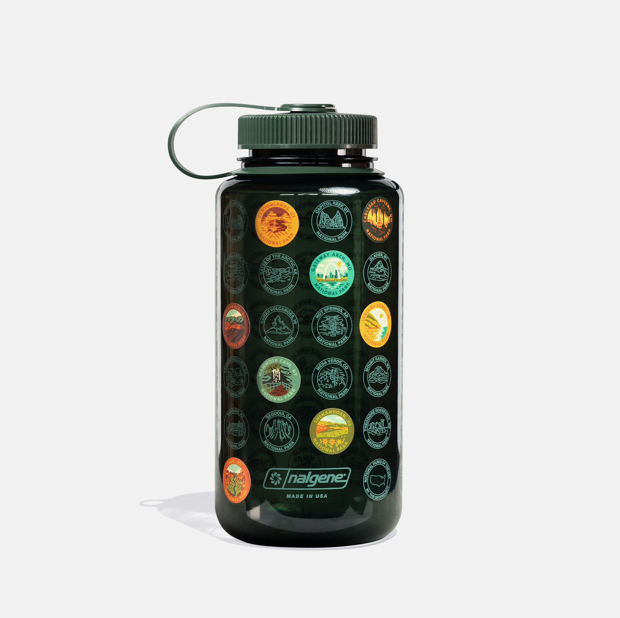 Nalgene National Park Sticker Bottle - Green