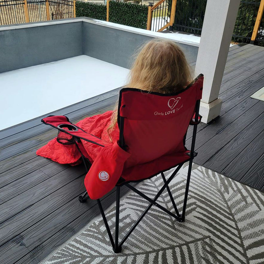 GRAVEL x Girls Love Travel Layover™ Travel Blanket - Packable & Puffy | Red