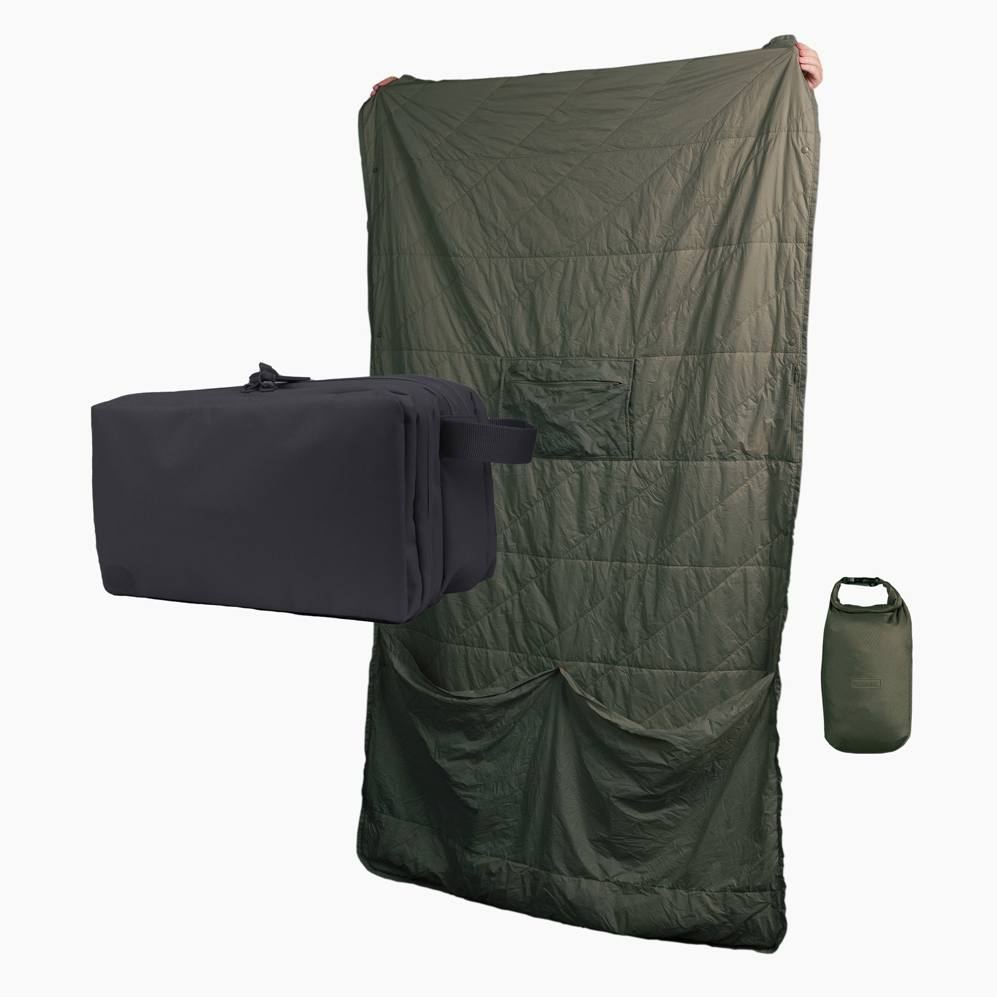 ENSEMBLE | Trousse de toilette et couverture d'escale Explorer MAX™