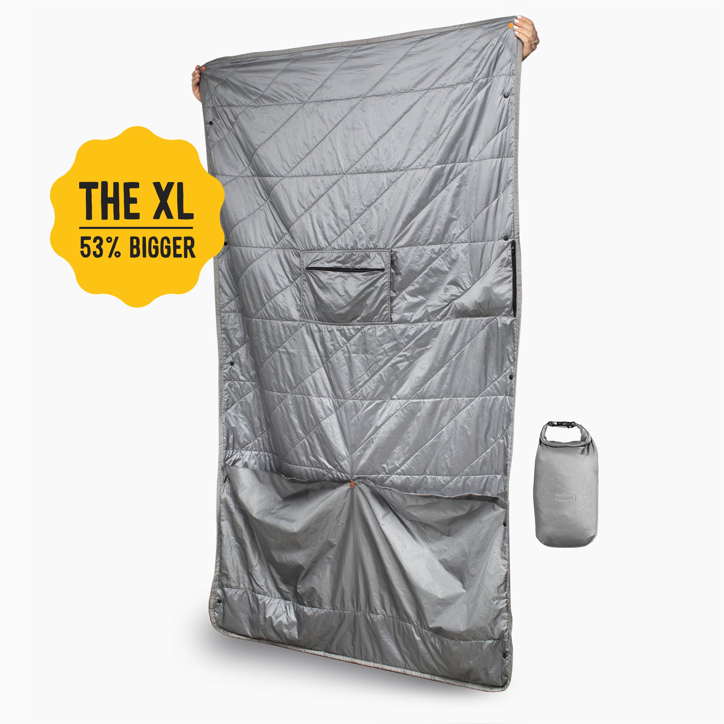 Layover™ XL Travel Blanket - Insulated & Packable | Gray