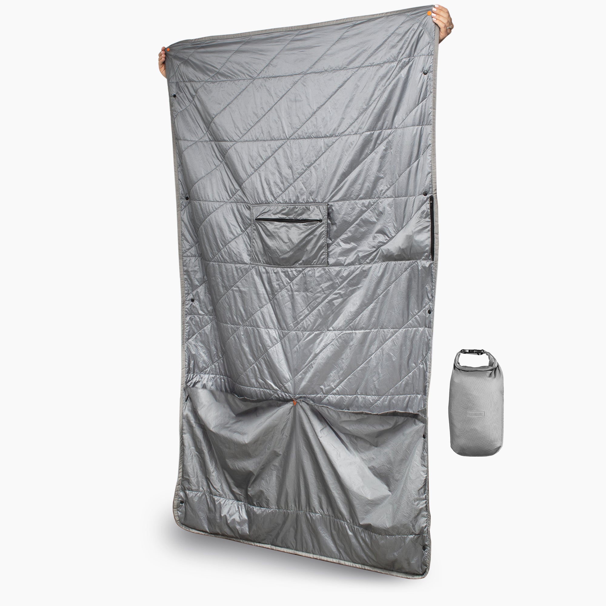 Garage Sale | Gray Layover™ Travel Blanket - Packable & Insulated