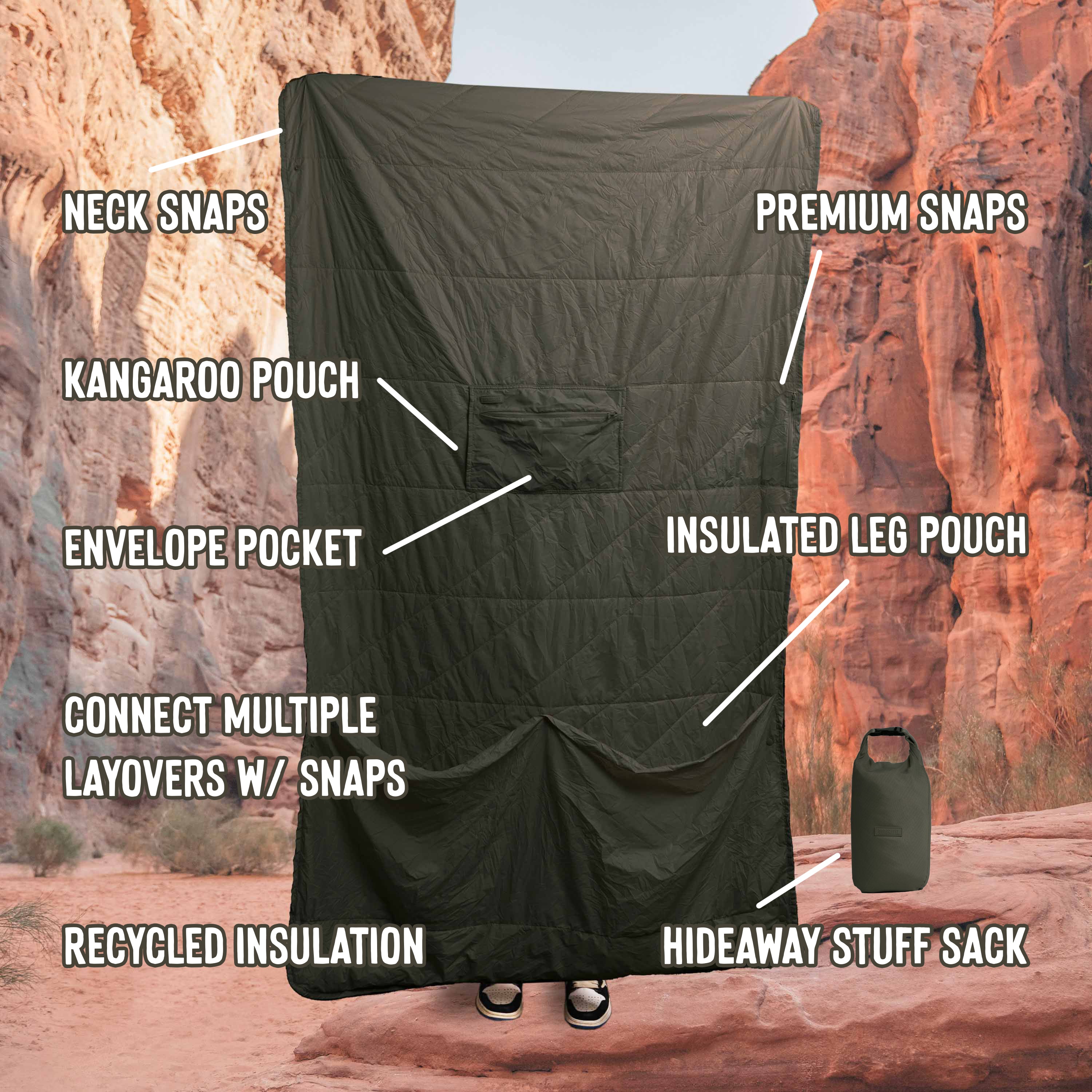 Layover™ Travel Blanket - Insulated & Packable | Spruce