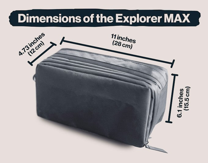 Trousse de toilette noire Explorer MAX™ - L'emballage le plus efficace