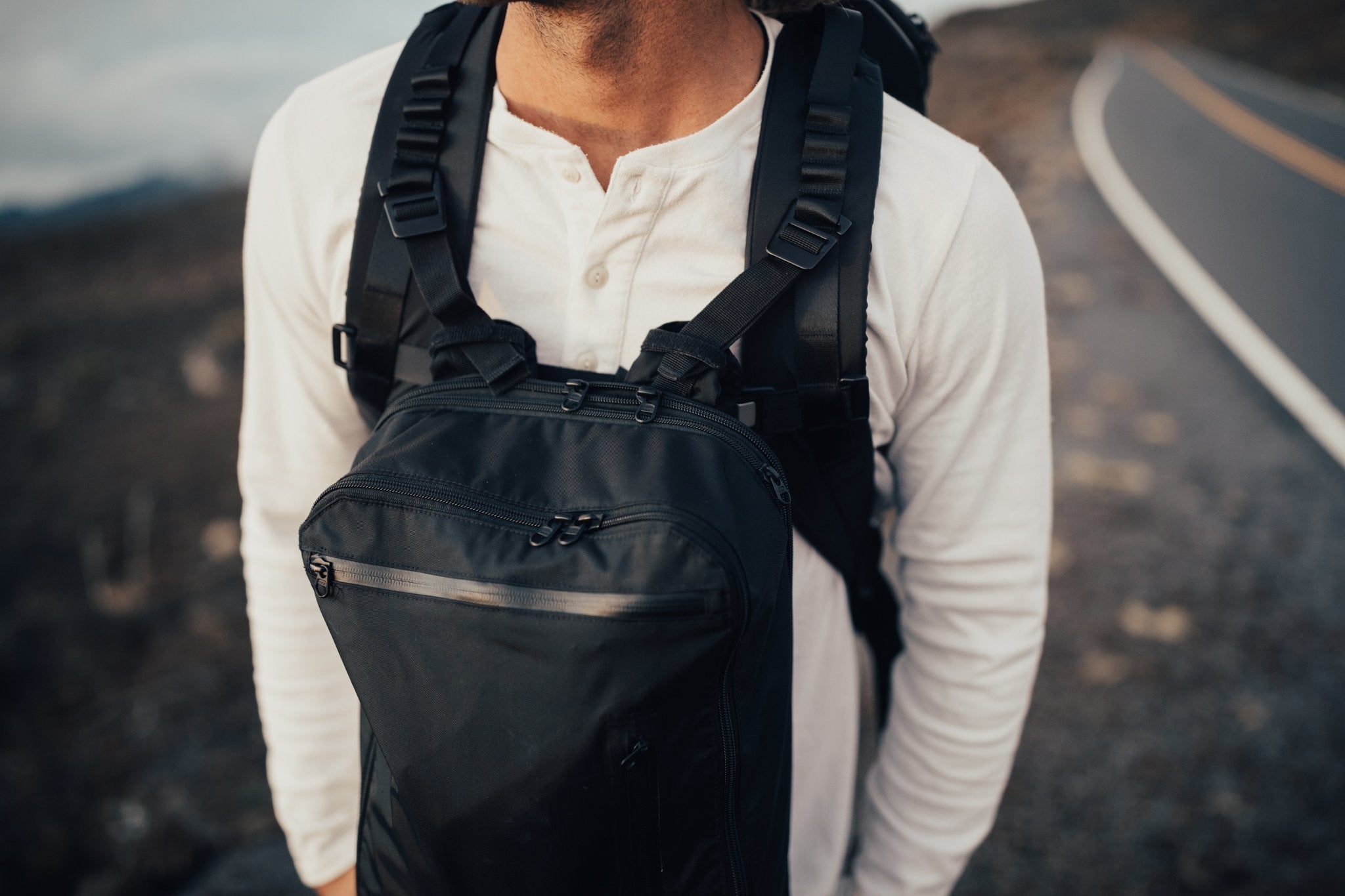 11L Day Bag - Gravel - 11 Liter Backpack attached to a 42 Liter Backpack