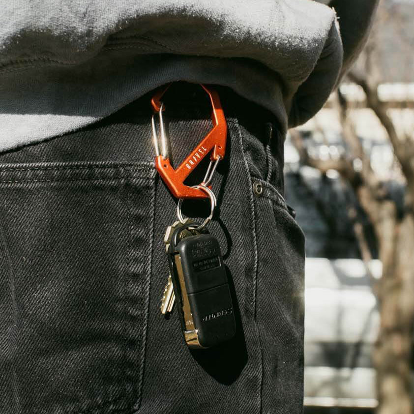 Double Gated Carabiner Orange | Gravel