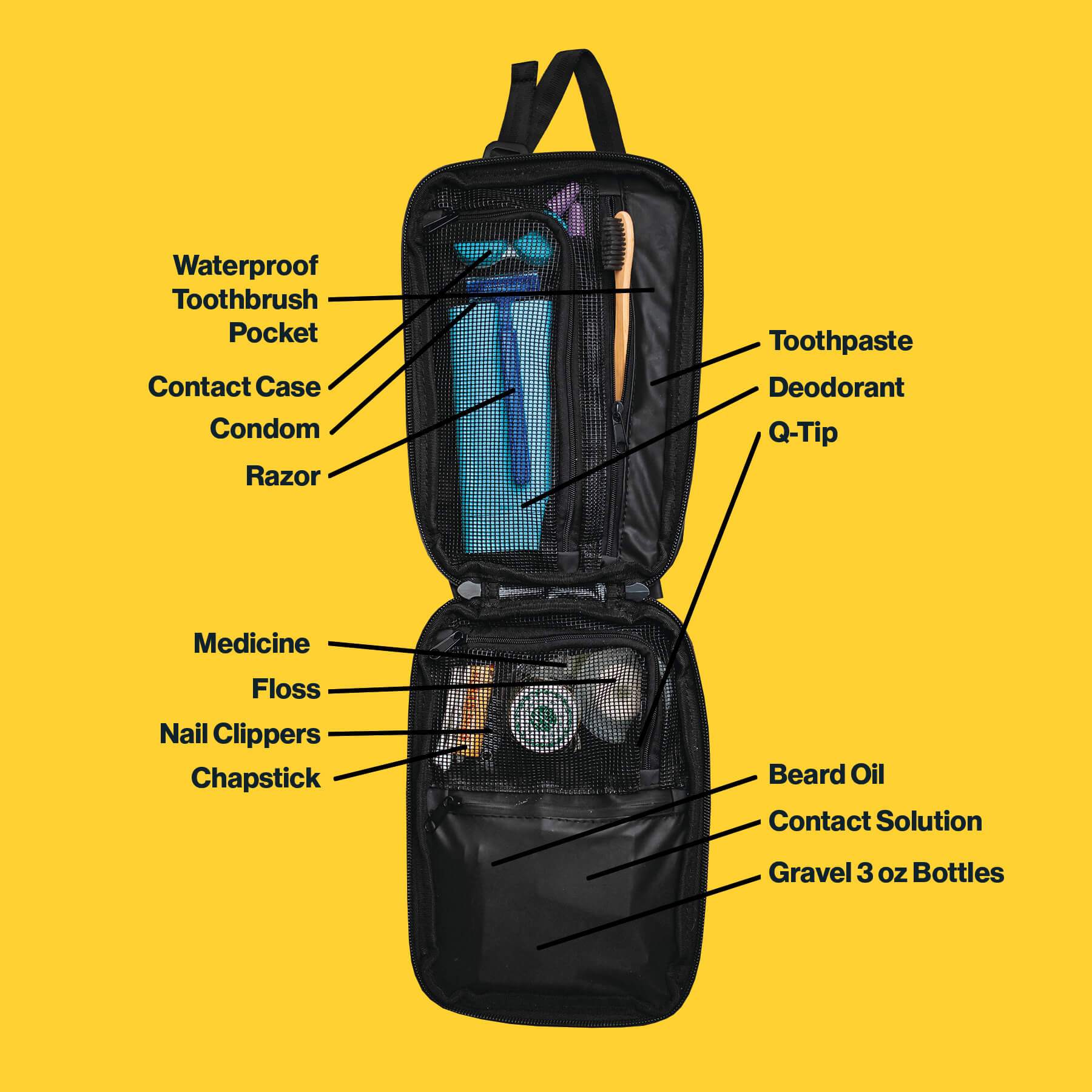 Toiletry Bag For Men. Explorer SLIM™ Toiletry Bag - Traveling Lighter - Gravel - Explorer SLIM™ Toiletry Bag - Traveling Lighter